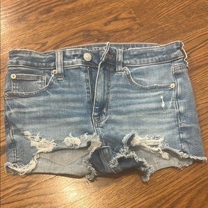American Eagle Outfitters Distressed Blue Jean Shorts
